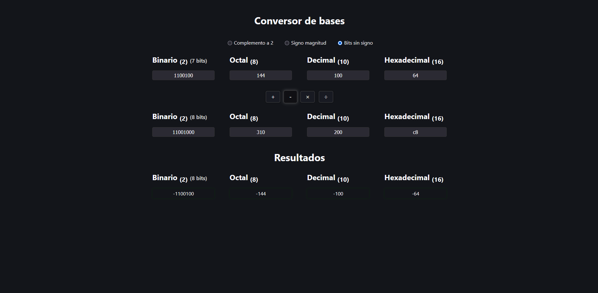 Conversor de bases dinámico
